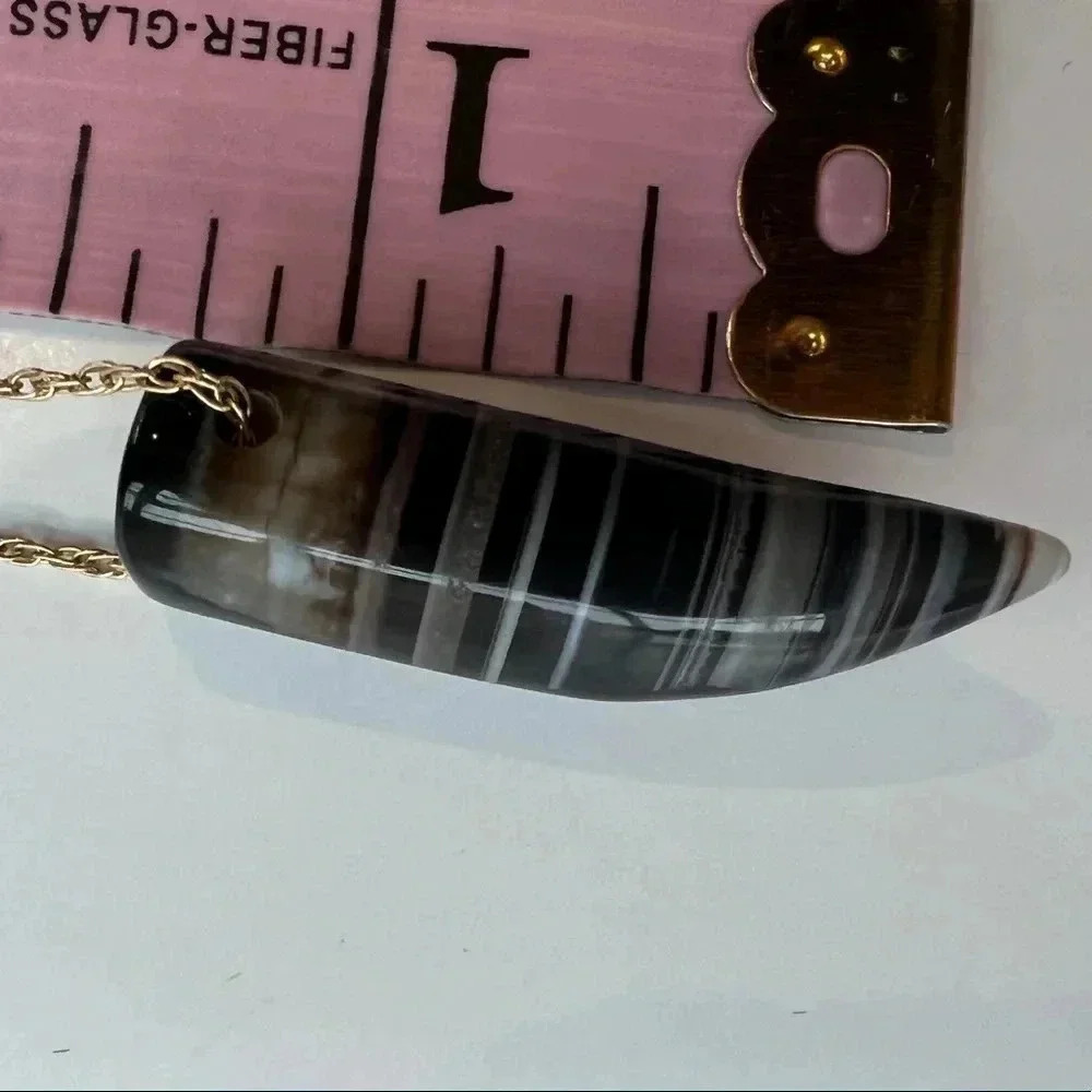 Brown Horn Necklace - Picture 2 of 8